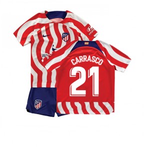 Atletico Madrid Yannick Carrasco #21 kläder Barn 2022-23 Hemmatröja Kortärmad (+ korta byxor)